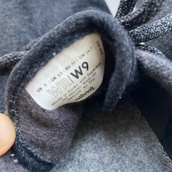 Allbirds Charcoal Wool Runners W9 - Picture 7 of 8